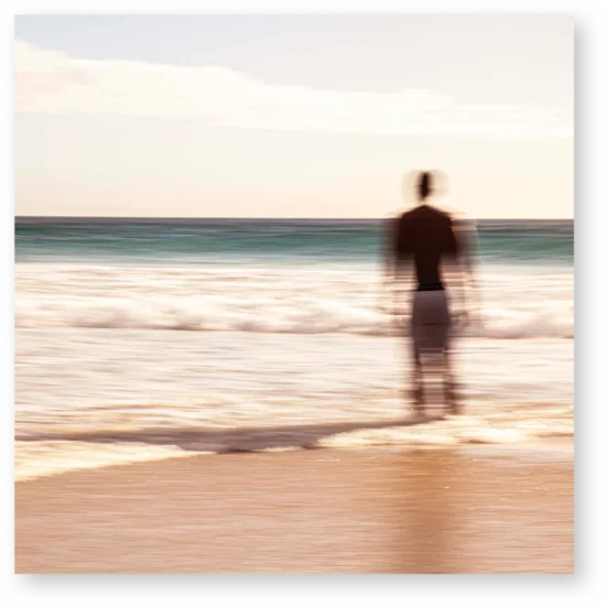 Man standing at the sea. 