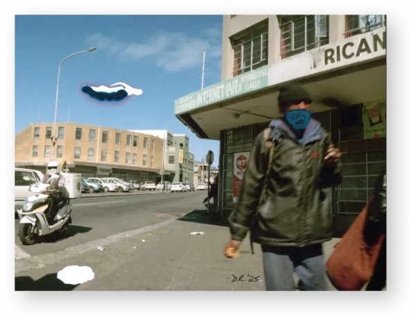 Transition Eleven_20cm x 15cm_ink and acrylic on photograph, Hamilton Art Gallery, Cape Town