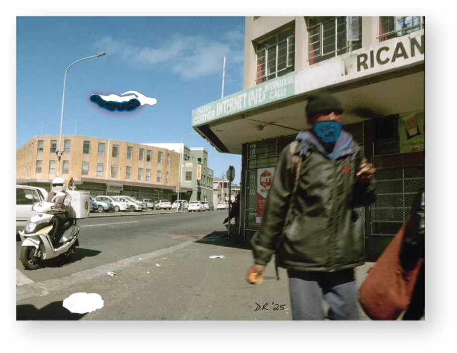 Transition Eleven_20cm x 15cm_ink and acrylic on photograph, Hamilton Art Gallery, Cape Town