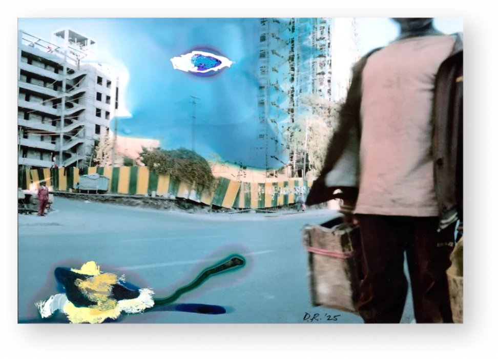 Transition One_20cm x 15cm_ink and acrylic on photograph, Hamilton Art Gallery, Cape Town
